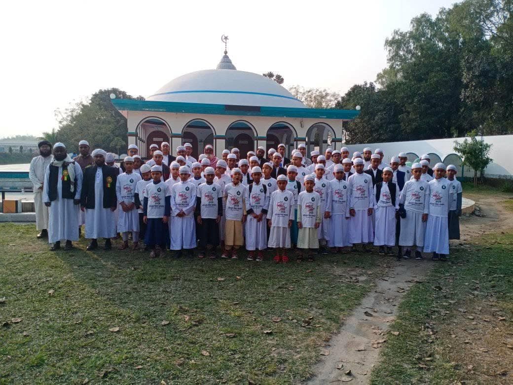 Group photograph in front of a domed building on the study tour